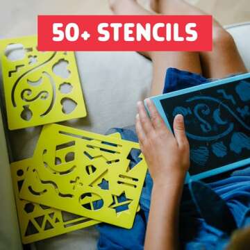 Chuckle & Roar - Scribble Glow - LCD Doodle Board - Creative Mess Free Drawing Pad - Fun and Engaging for Preschoolers - Road Trip Fun - Ages 3 and Up