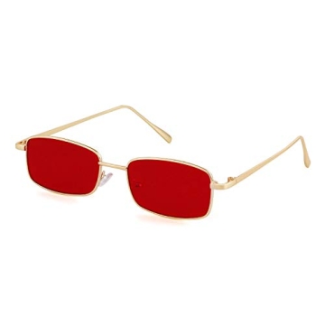 ADE WU Rectangle Sunglasses Unisex Stylish Vintage Design