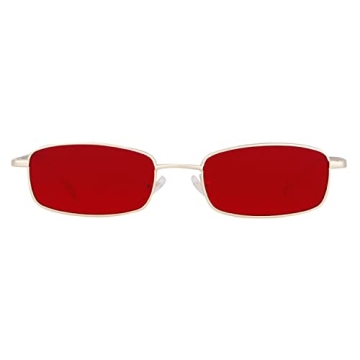 ADE WU Rectangle Sunglasses Unisex Stylish Vintage Design
