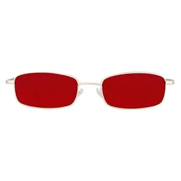 ADE WU Rectangle Sunglasses Unisex Stylish Vintage Design