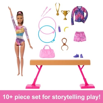 Barbie Gymnastics Doll Set for Playtime Fun and Adventure