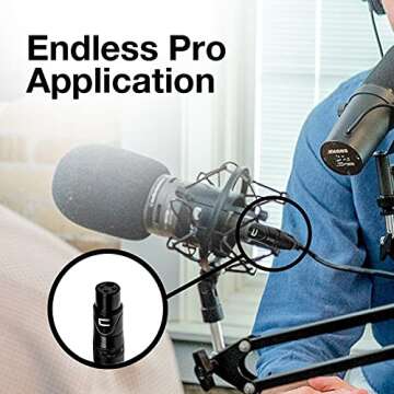 Balanced XLR Cable Female to Right Angle TRS – 5 Feet Black