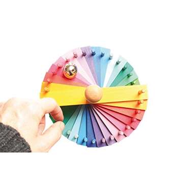 Grimm's Handcrafted Wooden Rainbow Bell Tower