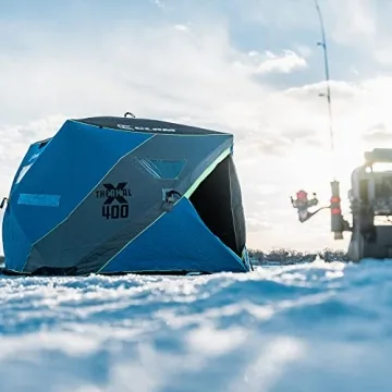Clam X400 8x8 Pop-Up Ice Fishing Shelter | Stay Warm & Comfortable