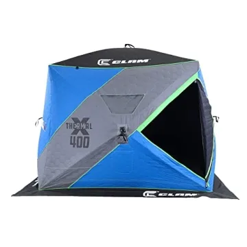 Clam X400 8x8 Pop-Up Ice Fishing Shelter | Stay Warm & Comfortable