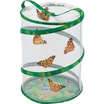 Insect Lore Butterfly Garden | Original 12" Habitat and Cup of Live Baby Caterpillars | Life Science & STEM Education Kit