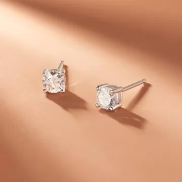 Stylish Platinum Plated Sterling Silver Cubic Zirconia Earrings