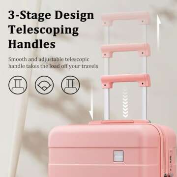 imiomo 24 IN Hardside Luggage Set with TSA Lock