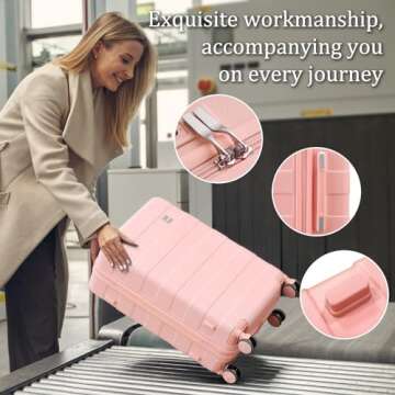 imiomo 24 IN Hardside Luggage Set with TSA Lock