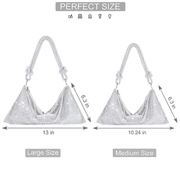 TOPALL Rhinestone Purse for Women Party Evening Handbag