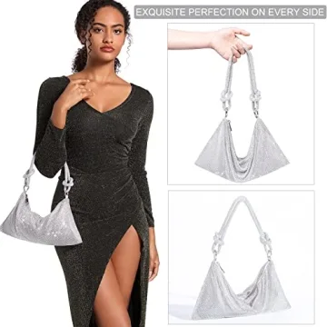 TOPALL Rhinestone Purse for Women Party Evening Handbag