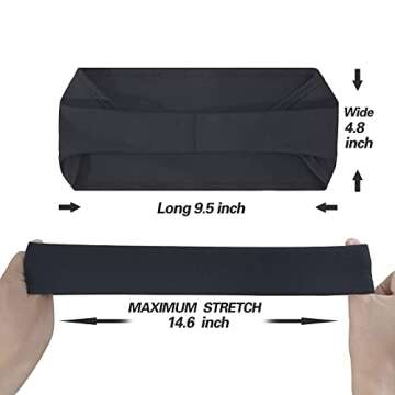 Acozycoo Men's Running Headbands, 5-Pack of Comfortable Sweatbands