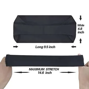 Acozycoo Men's Running Headbands, 5-Pack of Comfortable Sweatbands