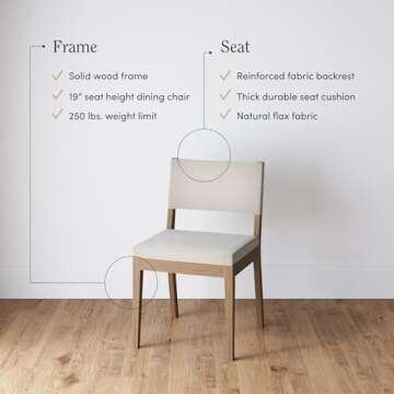 Stylish Nathan James Linus Dining Chair for Comfort and Elegance