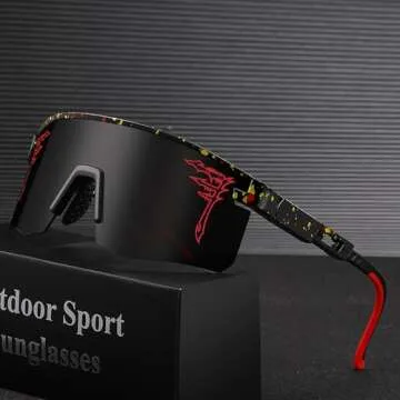 ACEXPNM Two Sizes Baseball Sunglasses For Adults and Youth Boys Girls Kids UV400 Men Women Outdoor S...