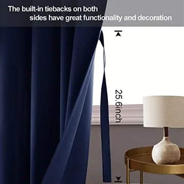 JIUZHEN Blackout Curtains Thermal Insulated Light Blocking