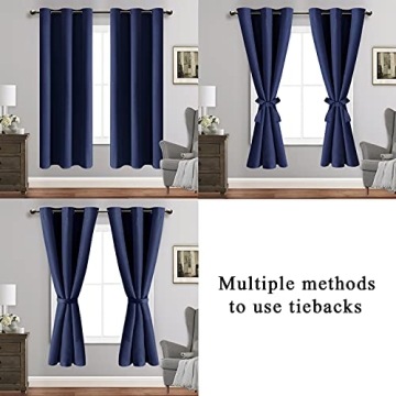 JIUZHEN Blackout Curtains Thermal Insulated Light Blocking