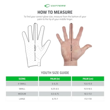 CUTTERS Game Day Football Glove for Youth: Superior Grip & Comfort