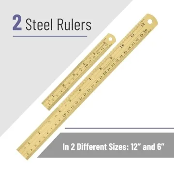 Mr. Pen Steel Rulers Set - 6" & 12" Durable Precision Tools