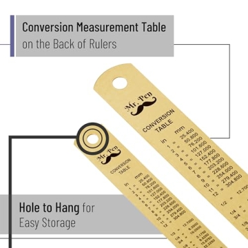 Mr. Pen Steel Rulers Set - 6" & 12" Durable Precision Tools