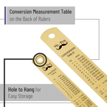Mr. Pen Steel Rulers Set - 6" & 12" Durable Precision Tools