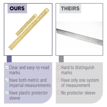 Mr. Pen Steel Rulers Set - 6" & 12" Durable Precision Tools
