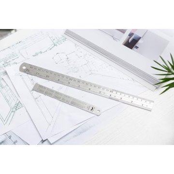Mr. Pen Steel Rulers Set - 6" & 12" Durable Precision Tools