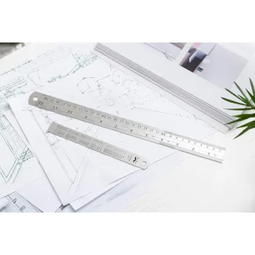 Mr. Pen Steel Rulers Set - 6" & 12" Durable Precision Tools