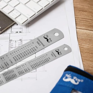 Mr. Pen Steel Rulers Set - 6" & 12" Durable Precision Tools