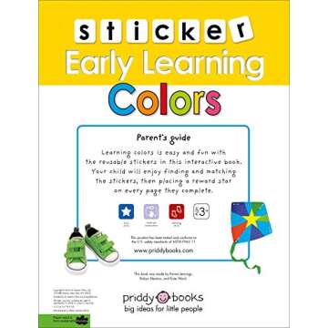 Sticker Early Learning Workbook with Reusable Stickers