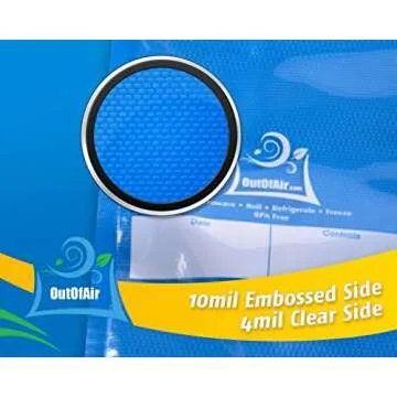 8" & 11" 25ft Vacuum Sealer Rolls (Fit Inside) 4 Rolls (2 of Each, 100ft total) OutOfAir Vacuum Sealer Bags Works With FoodSaver & Other Machines - 33% Thicker BPA Free, Commercial Grade