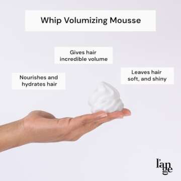L'ANGE HAIR Whip Volumizing Mousse - Professional Texturizing Formula for Big Hair and Shine