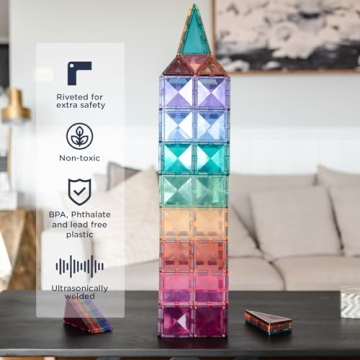 Connetix Pastel Mega Pack - 202 Creative Magnetic Tiles