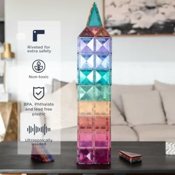 Connetix Pastel Mega Pack - 202 Creative Magnetic Tiles