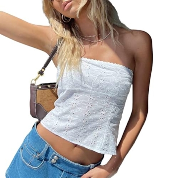 Y2K Women Bandeau Tube Top - Stylish & Comfortable