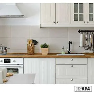 Ilyapa 25 Pack Satin Nickel 1 1/14 Inch Round Kitchen Cabinet Knobs, Round Drawer Knob for Cabinets Dressers Drawers - Satin Nickel Kitchen Cabinet Hardware