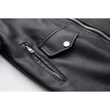 Sungtin Women's Faux Leather Biker Jacket - Eco-Friendly Style