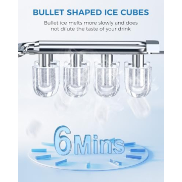 COWSAR Countertop Ice Maker - 26 lbs of Ice in 24 Hrs