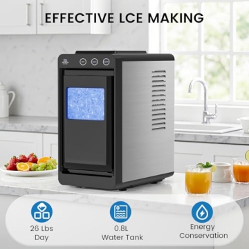 COWSAR Countertop Ice Maker - 26 lbs of Ice in 24 Hrs