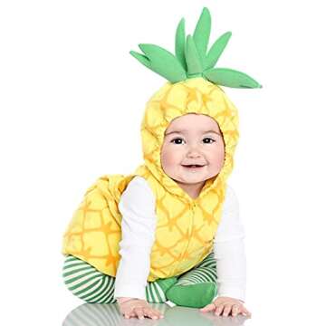 VISGOGO Toddler Infant Baby Boy Girl Avocado Pineapple Fruit Fancy Costume Hooded Romper Jumpsuit Legging 2Pcs Outfit