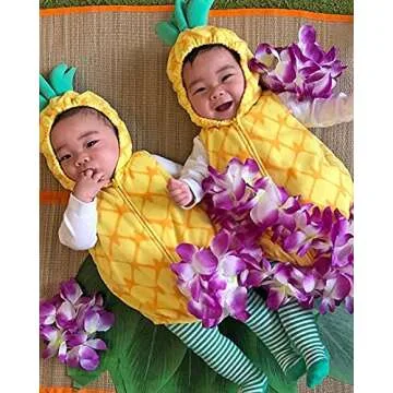 VISGOGO Toddler Infant Baby Boy Girl Avocado Pineapple Fruit Fancy Costume Hooded Romper Jumpsuit Legging 2Pcs Outfit
