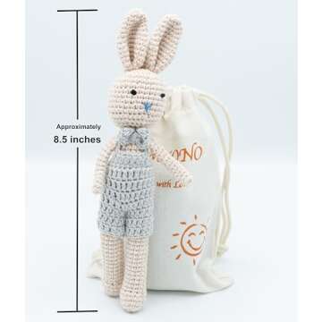 KawaiOnO Bunny Family, Bunny Son, Handmade Bunny Crochet Plushie Doll, Amigurumi Doll, Baby/Toddler ...