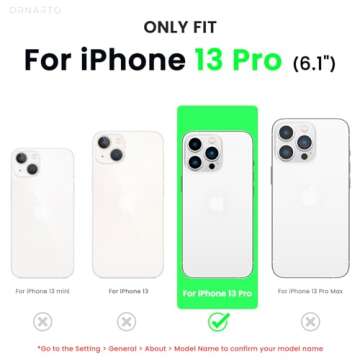 ORNARTO Compatible with iPhone 13 Pro Case 6.1, Slim Liquid Silicone 3 Layers Full Covered Soft Gel ...