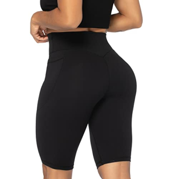 Sunzel 10-Inch Biker Shorts for Women with Pockets