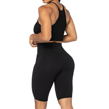 Sunzel 10-Inch Biker Shorts for Women with Pockets