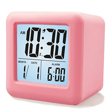 Plumeet Colorful Digital Alarm Clock with Snooze
