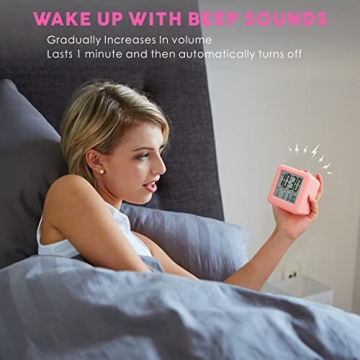 Plumeet Colorful Digital Alarm Clock with Snooze