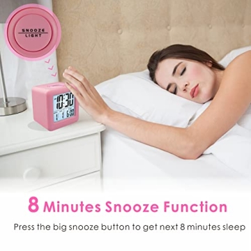 Plumeet Colorful Digital Alarm Clock with Snooze