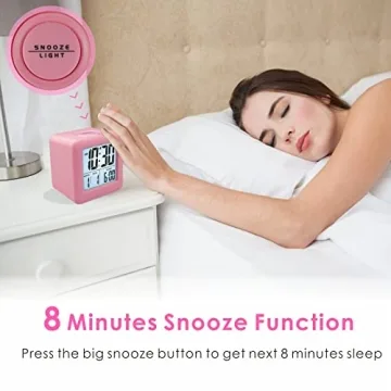 Plumeet Colorful Digital Alarm Clock with Snooze