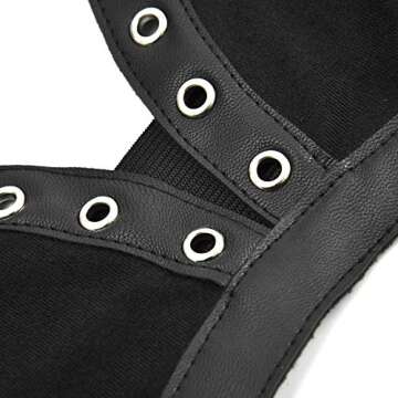 Charmian Retro Gothic Crop Top Bra for Clubwear